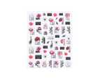 Nail Sticker Fabulous Flower Printing Ultra Thin Manicure Blossom Nail Art Decor for Lady-H