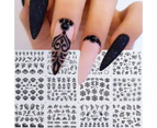 Nail Sticker Non-Fading 3D Effects Ultra Thin Gold Color Nail Polish Winter Art Decal Accesoires for Manicure-B