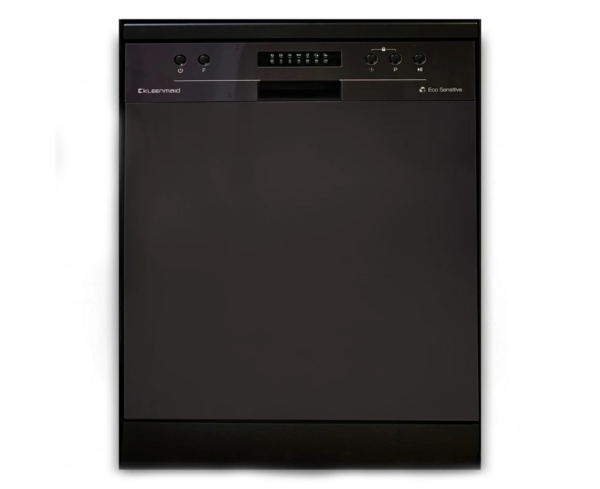 Kleenmaid Black Stainless Steel Freestanding/Built Under Program Dishwasher 60cm