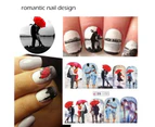 Nail Sticker Romantic DIY Ultra Thin Valentine DIY Design Decals Manicure Sticker for Manicure-A