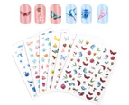 6Sheets/Set Manicure Decal Decorative Exquisite Glue-free Nail Butterfly Ocean Sticker for Women