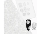 Nail Sticker Love Heart Pattern DIY Manicure Decorations Nail Art Adhesive Decals for Home Use-3