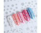 Nail Sticker Christmas Patterns DIY Ultra Thin New Year Nail Art Design Winter Sliders for Female-Silver