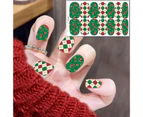 Nail Transfer Christmas Patterns Non-Fading Ultra Thin Plaid Xmas Nail Art Foils Winter Decor for Female-A
