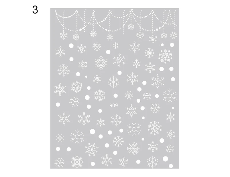 Nail Sticker Christmas Patterns Non-Fading Ultra Thin Christmas Snowflakes Nail Foil Stickers for Female-3