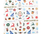 Nail Sticker Christmas Patterns Cartoon Style Ultra Thin Winter Nail Art Designs 3D Cute Sticker for Female-3