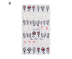 Embossed Nail Sticker Exquisite Lace Flower Butterfly Pattern DIY Design 5D Nail Transfer Sticker Decal for Wedding-9