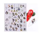 3Pcs/Set Nail Sticker Christmas Patterns 3D Effects Colorful Winter Xmas Nail Sticker Accessories Transfer for Manicure-I