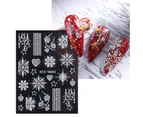Nail Sticker Snowflake Christmas Tree Nail Design Creative Nail Adhesive Decor Decals for Christmas Party-3