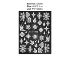 Nail Sticker Snowflake Christmas Tree Nail Design Creative Nail Adhesive Decor Decals for Christmas Party-6