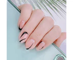 Nail Sticker French Style DIY Colorful Line Decal Powder 3D Transfer Slider for Manicure-B