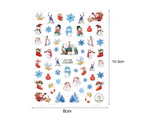 Nail Sticker Christmas Patterns Non-Fading Colorful Winter Xmas Nail 3D Christmas Elk Sliders for Manicure-G