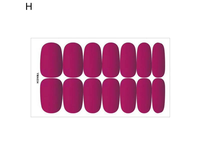 Nail Sticker Self-Adhesive DIY Ultra Thin High Saturation Full Wraps Polish Strips Art Decals for Female-H