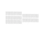 60Pcs Artificial Nail Tips Graduated Extend Nails Clear Coffin Shape Quick Building Nail Mold Tips for Manicure-A