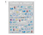 Manicure Decal Delicate Glue-free Portable Christmas New Year Nail Art Transfer Sticker for Women-1