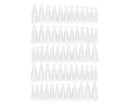 60Pcs Artificial Nail Tips Graduated Extend Nails Clear Coffin Shape Quick Building Nail Mold Tips for Manicure-B