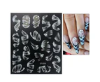 Nail Foils Butterfly Moon Floral Pattern DIY Manicure Decorations Nail Art Adhesive Decals for Nail Salon-12