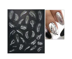 Nail Foils Butterfly Moon Floral Pattern DIY Manicure Decorations Nail Art Adhesive Decals for Nail Salon-13