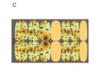 Manicure Decal Universal DIY Easy to Use Sunflowers Nail Art Transfer Sticker for Autumn-C
