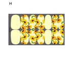 Manicure Decal Universal DIY Easy to Use Sunflowers Nail Art Transfer Sticker for Autumn-H