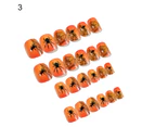 24Pcs/Set Halloween Style Nail Kids Tip Wearable Colorful Kids Full Cover Press On Self Adhesive False Nails for Gift-3