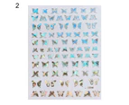 Butterfly  Nail Stickers Symphony Color Eye-catching Craft Decoration Holographic Butterfly Nail Art Sticker for Girl-2