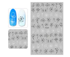 Nail Sticker Self-Adhesive Long-lasting Multi-functional Abstract Lady Face Avocado Color 3D Nail Sticker for Girl-6