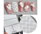 Ultra Thin Nail Mesh Sticker Hollow 5D Effect White Grid Net Line Styles Nail Tips Manicure Art Making