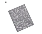 5D Nail Embossed Sticker Engraved Multiple Shapes Non-Fading White Nail Sticker Rose Feather Design Transfer for Manicure-6