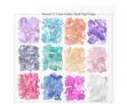 1Box Manicure Glitter Thin Convenient Artificial Stone Nail Art Shell Sequins for Photography-B