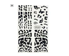 Animals Skins Nail Snakeskin Sticker 3D Effect Beautifying Nails Ultra Thin Nail Foil Snakeskin Manicure Transfer for Female-H