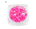 Round Glass Beads Mixed Size Dazzling Anti-fall Acrylic Stones Decorations Beads for Daily Use-4