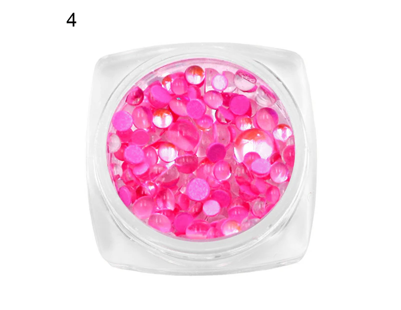 Round Glass Beads Mixed Size Dazzling Anti-fall Acrylic Stones Decorations Beads for Daily Use-4
