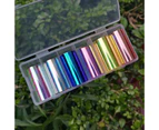 6Pcs/Set Nail Paper Aurora DIY Transparent Cellophane Paper Korean Nail Glass Foils for Female