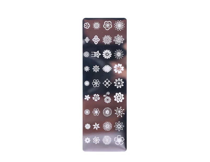 Nail Art Stamping Plate Clear Engraved Leaf Flower Printing Stainless Steel DIY Manicure Template Nail Tool for Beauty-1