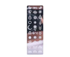 Nail Art Stamping Plate Clear Engraved Leaf Flower Printing Stainless Steel DIY Manicure Template Nail Tool for Beauty-9