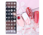 Nail Art Stamping Plate Clear Engraved Leaf Flower Printing Stainless Steel DIY Manicure Template Nail Tool for Beauty-1