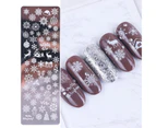 Nail Art Stamping Plate Clear Engraved Leaf Flower Printing Stainless Steel DIY Manicure Template Nail Tool for Beauty-2