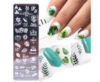 Nail Art Stamping Plate Clear Engraved Leaf Flower Printing Stainless Steel DIY Manicure Template Nail Tool for Beauty-10