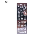 Nail Art Stamping Plate Clear Engraved Leaf Flower Printing Stainless Steel DIY Manicure Template Nail Tool for Beauty-12