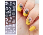 Manicure Transfer Template Flower Butterfly Nail Image Stamping Stencil Plate-5#