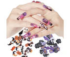 Halloween Multicolor Pumpkin Ghost Spider Witch Nail Art Stickers Decals Decor-10#