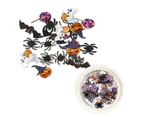 Halloween Multicolor Pumpkin Ghost Spider Witch Nail Art Stickers Decals Decor-3#