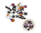 Halloween Multicolor Pumpkin Ghost Spider Witch Nail Art Stickers Decals Decor-11#