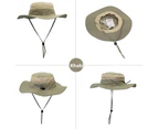 Sun Hat for Men and Women UV Protection Breathable Fishing Hat 60CM (Khaki)