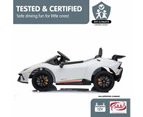 Lamborghini Performante Kids Electric Ride On Car - White