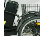 TDR Black Electric Tricycle Trike Adult 48V 250W 10Ah with Rear Basket