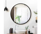 Embellir Wall Mirror Makeup 70cm Home Decor Framed Mirrors Bathroom Round Black