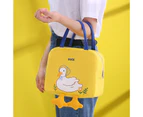 Cartoon Duck Insulated Kids Lunch Bag - Yellow