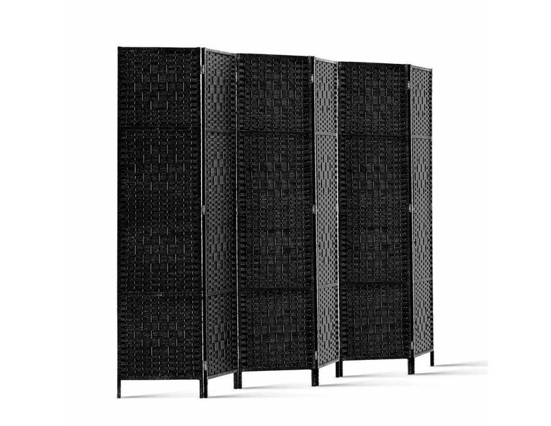 6 Panel Room Divider - Black